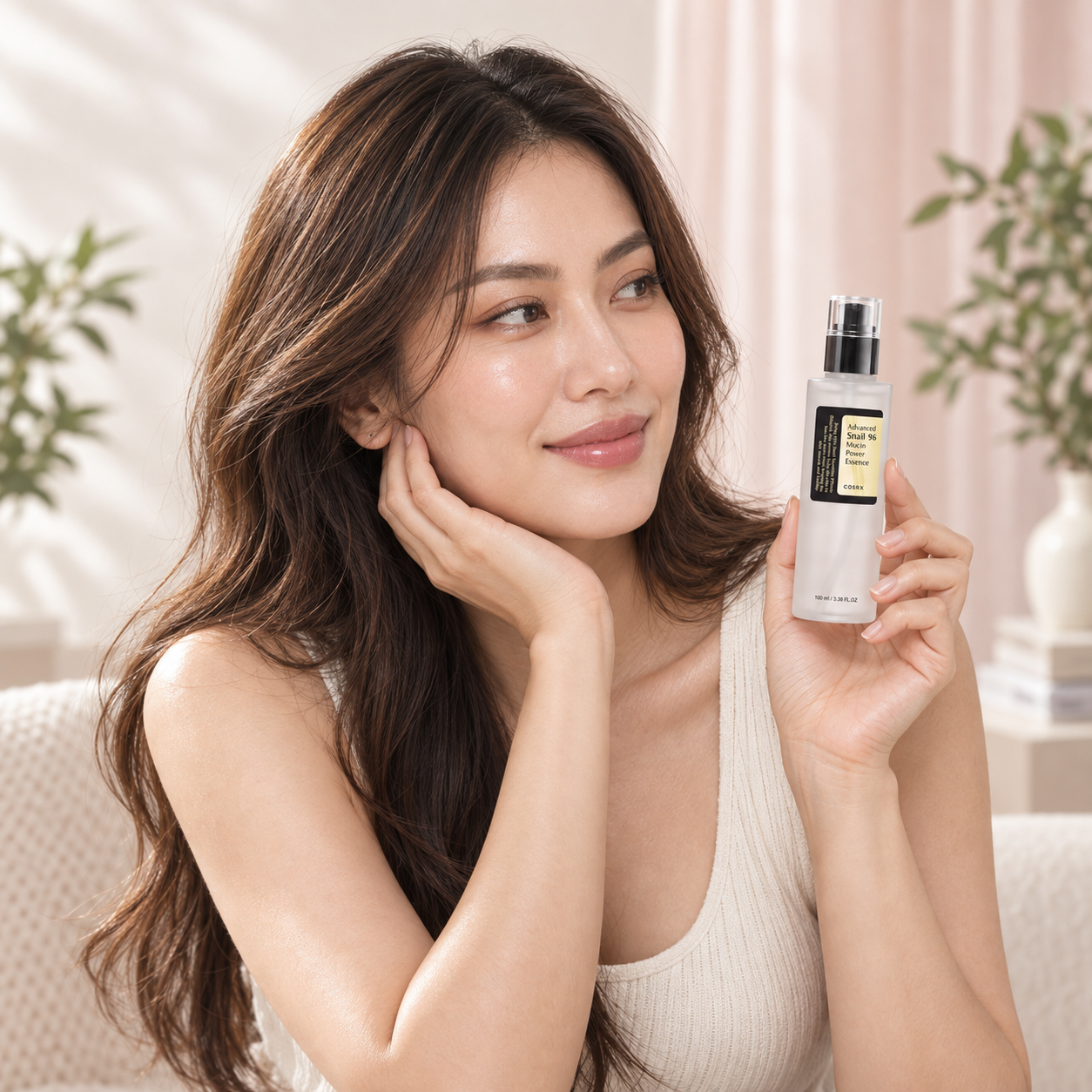 นางแบบถือ COSRX Advanced Snail 96 Mucin Power Essence